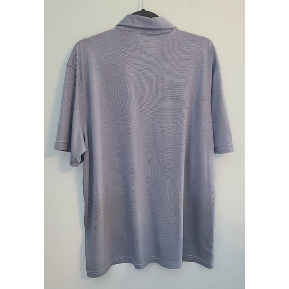 Oobe Chick-Fil-A Mens XL Uniform Blue Striped Polo Recycled Fabric Workwear - Picture 2 of 9